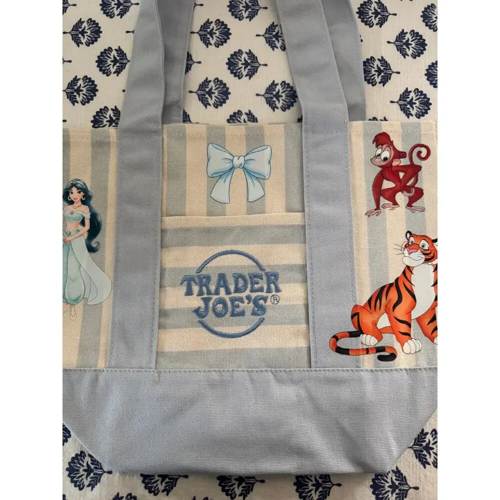 Disney Jasmine Double Sided Striped Custom Made Trader Joes Mini Tote